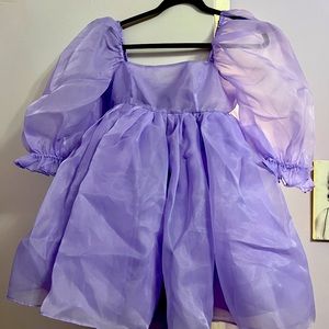 COPY - Lavender/Lilac Puff Dress: Size Small